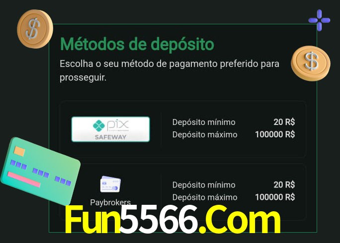 O cassino Fun5566.Com oferece uma grande variedade de métodos de pagamento